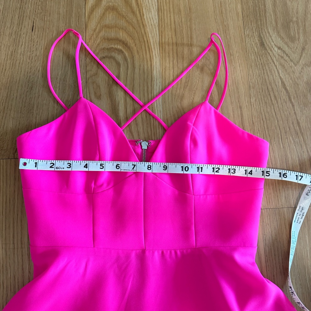 NBD x Naven Twins Summer Breaking Fit & Flare Mini Dress | M | Hot / Rose Pink - Picture 12 of 16